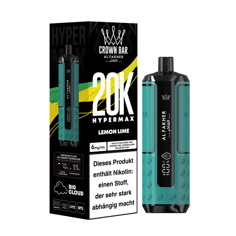Al Fakher Crown Bar Hypermax 20K (5stk.)