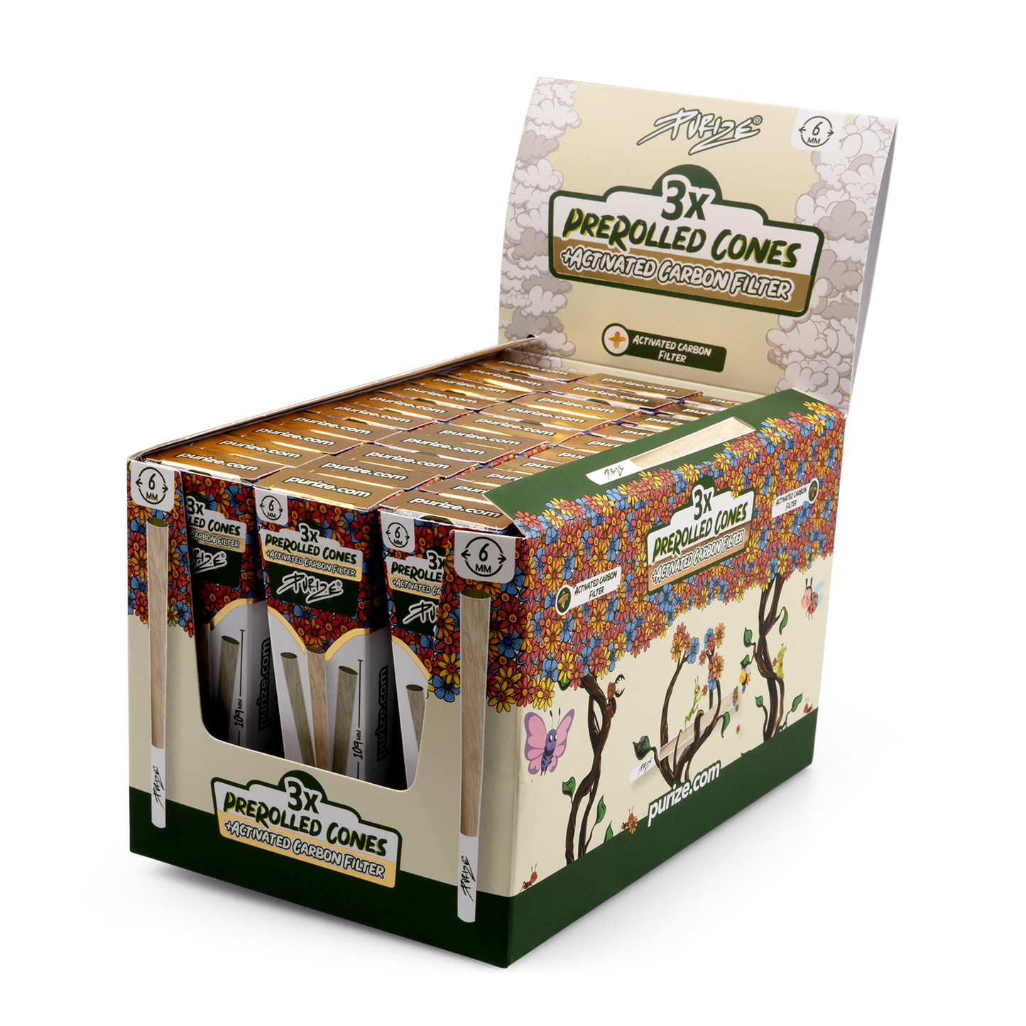 PURIZE® XTRA Pre-Rolled Cones 3er (30er VE)