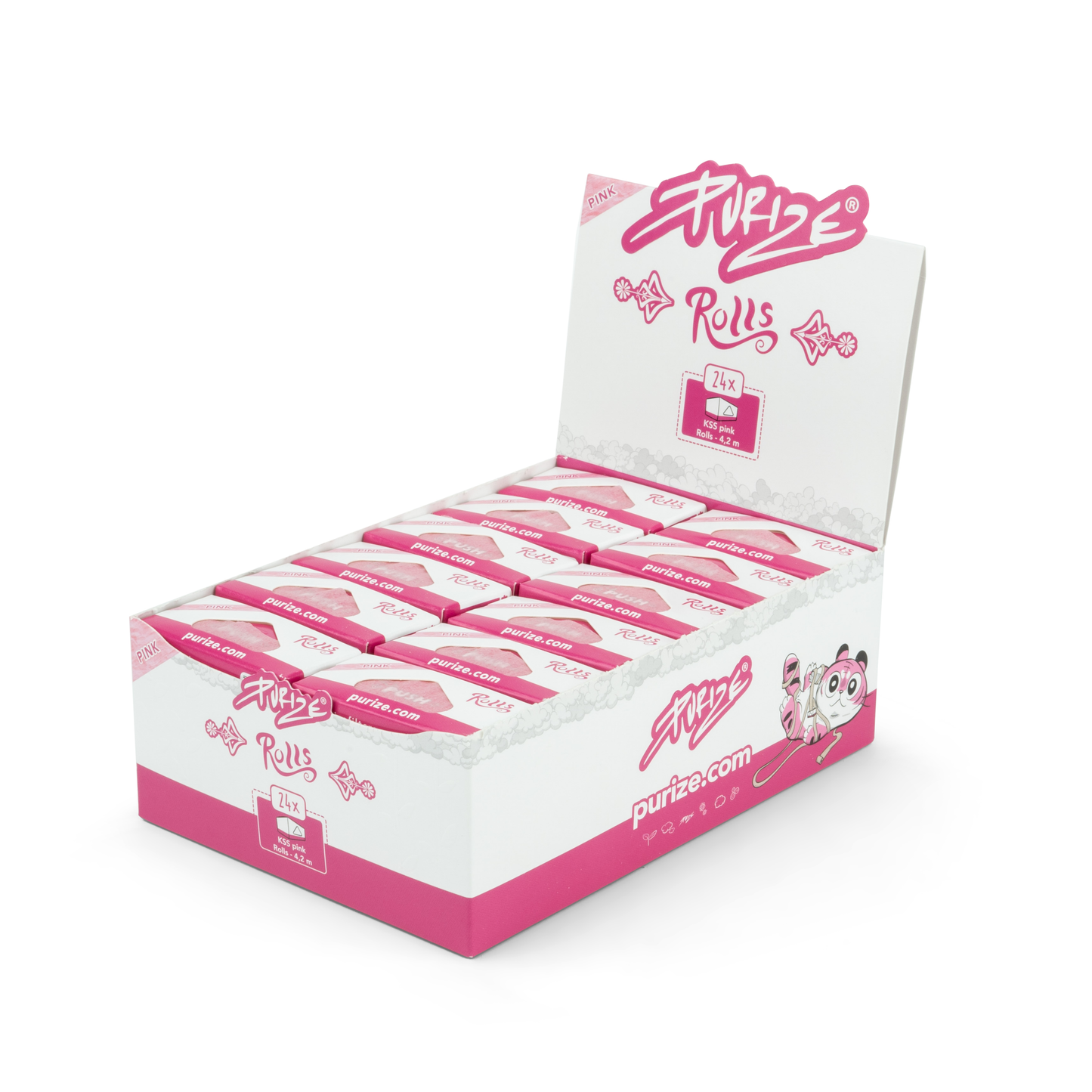 PURIZE® Pink Rolls 4m gebleicht (24er VE)