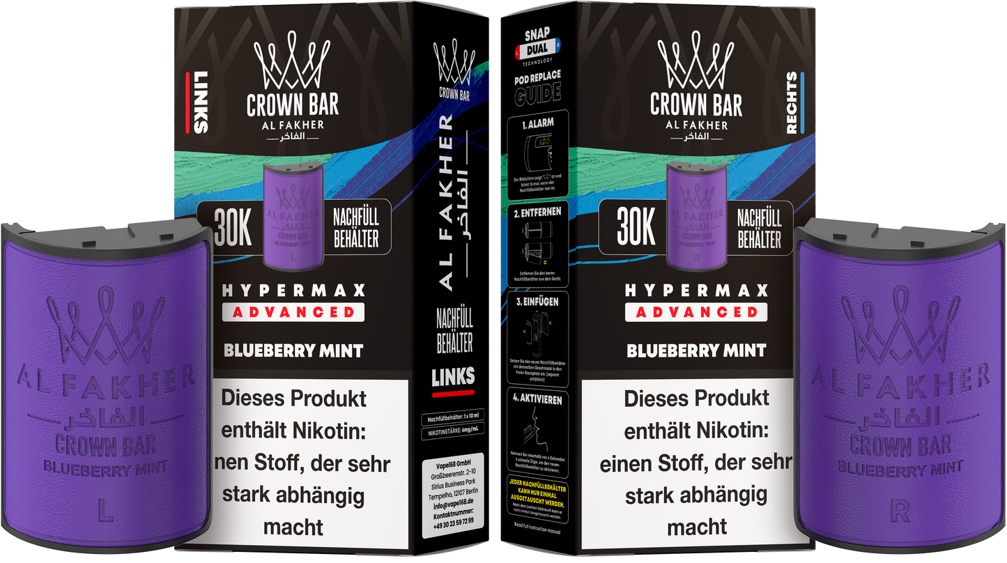 Al Fakher 30K - Hypermax  Pods 2X10ml (5stk)