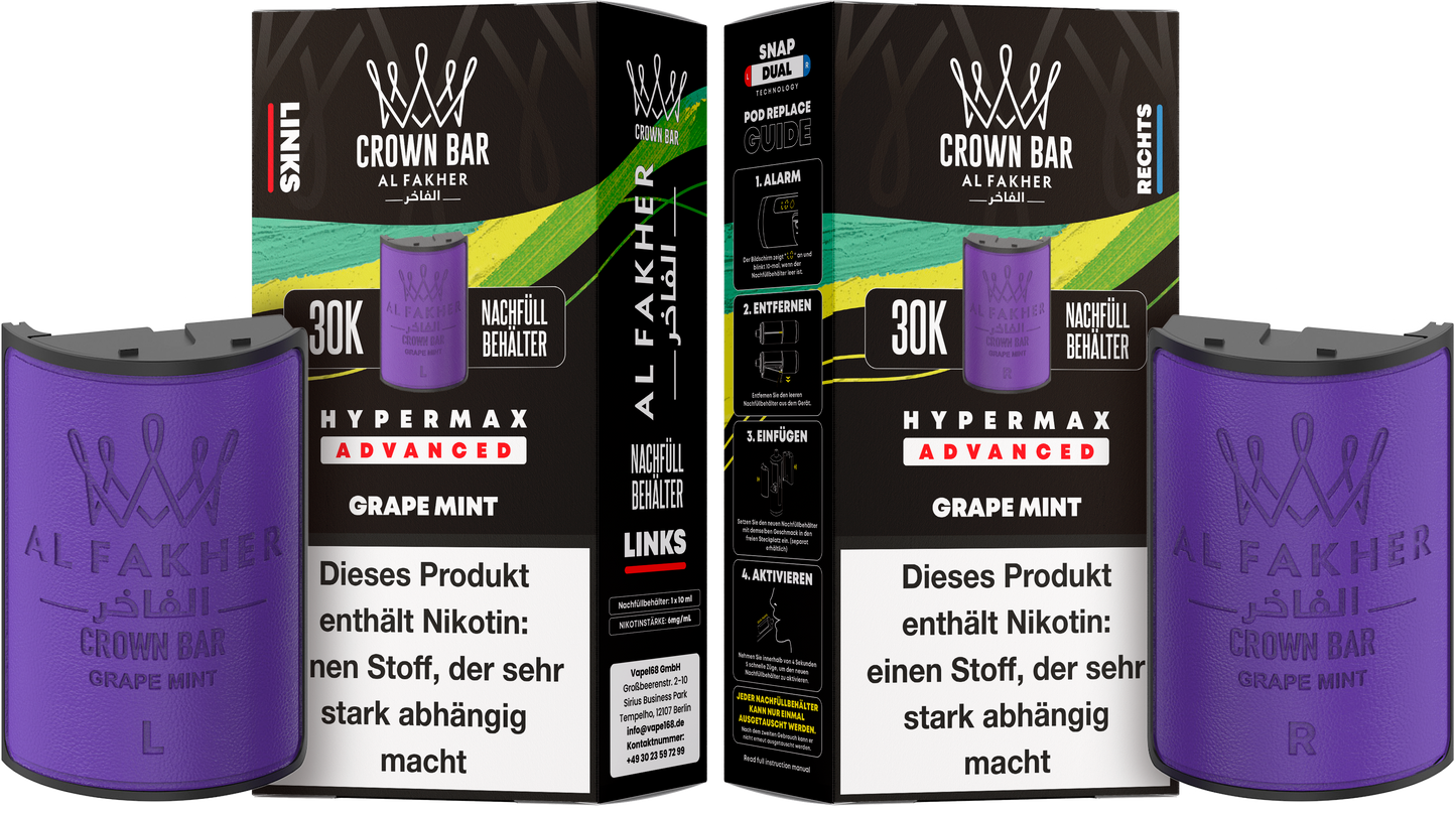 Al Fakher 30K - Hypermax  Pods 2X10ml (5stk)
