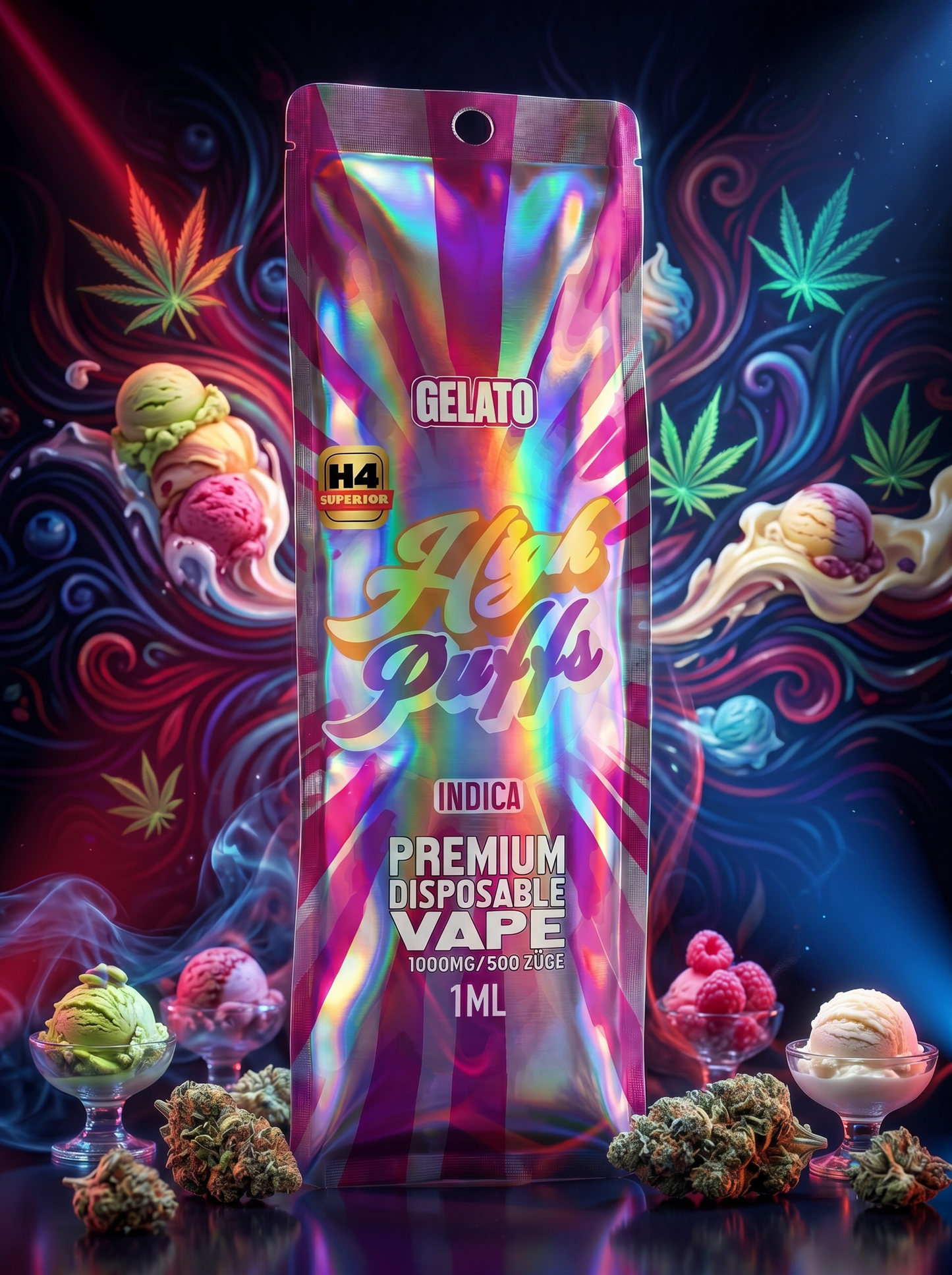 High Puffs – H4 SUPERIOR – E-Zigarette (10stk)