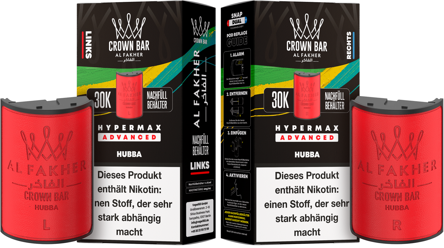 Al Fakher 30K - Hypermax  Pods 2X10ml (5stk)