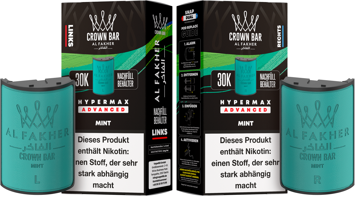 Al Fakher 30K - Hypermax  Pods 2X10ml (5stk)