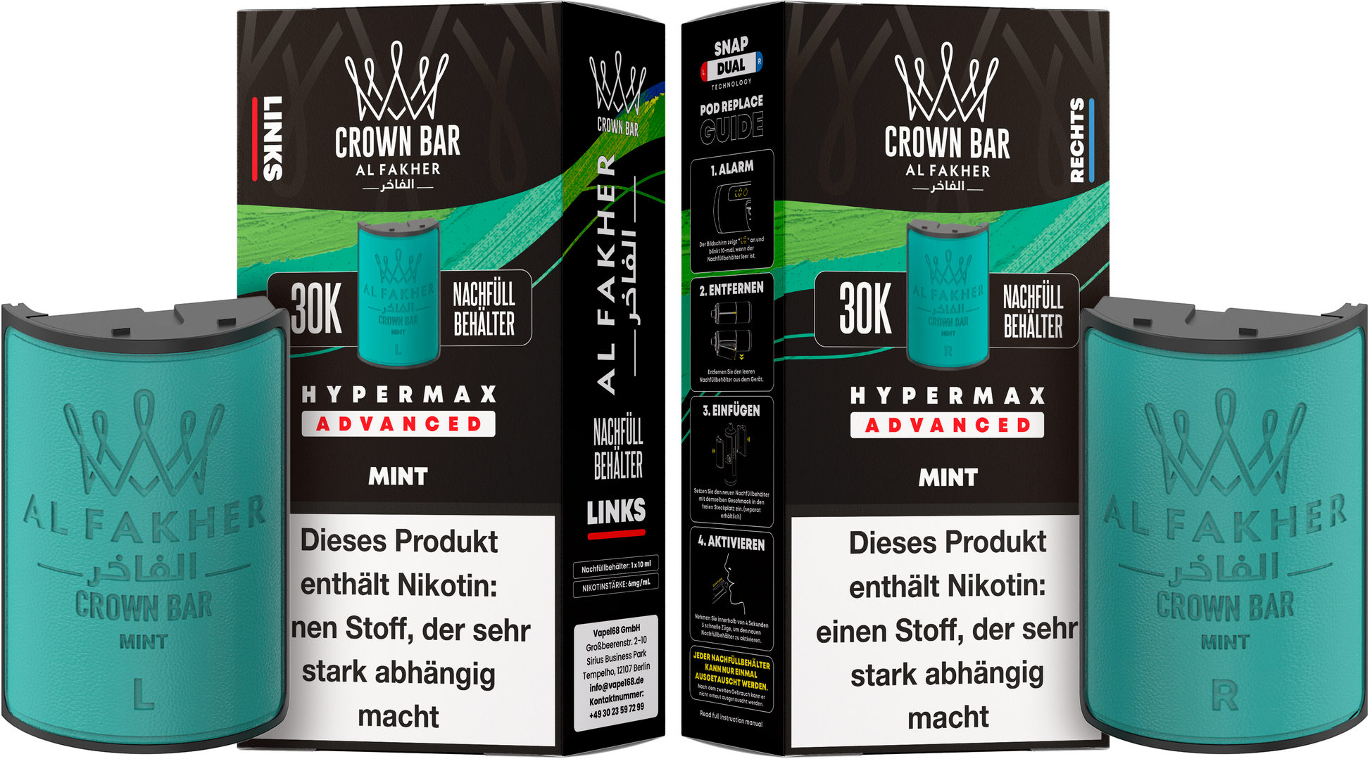 Al Fakher 30K - Hypermax  Pods 2X10ml (5stk)