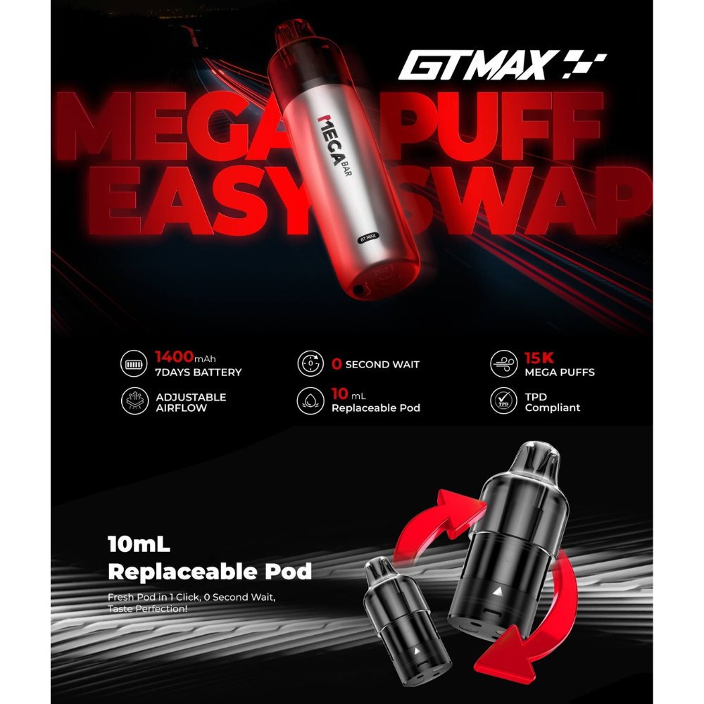 MEGABAR GTMAX Pods (5stk.)