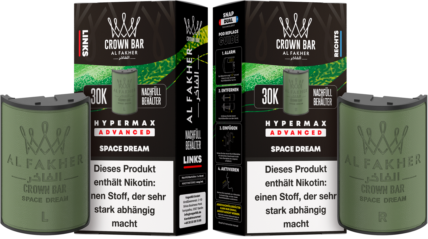 Al Fakher 30K - Hypermax  Pods 2X10ml (5stk)