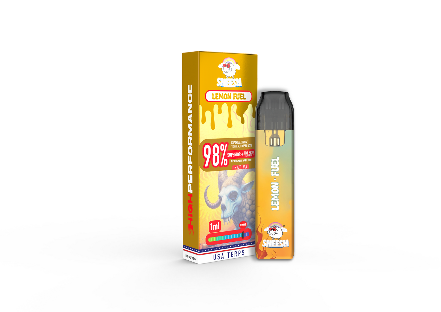 Sheesh H3 Superior Vape 1ml – Lemon Fuel Gerät