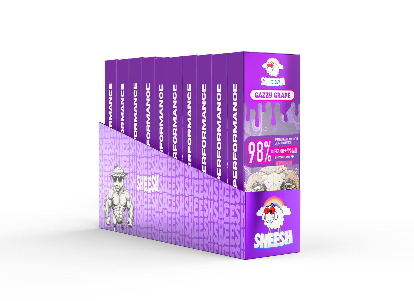Sheesh H3 Superior Vape 1ml – Gazzy Grape mit Verpackung