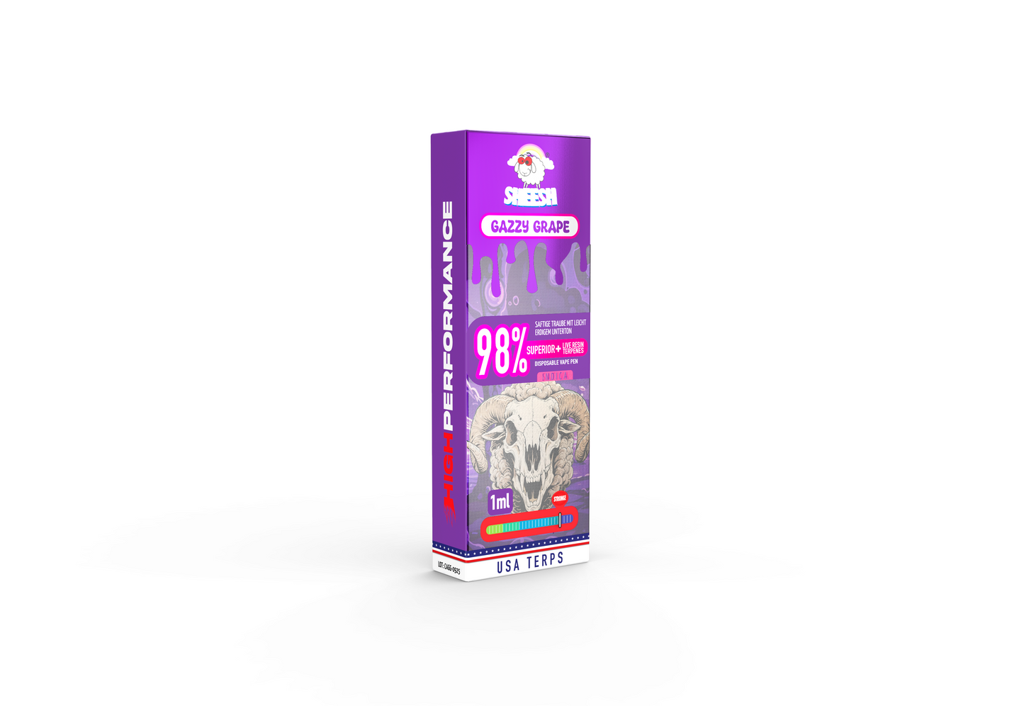 Sheesh H3 Superior Vape 1ml – Gazzy Grape Verpackung