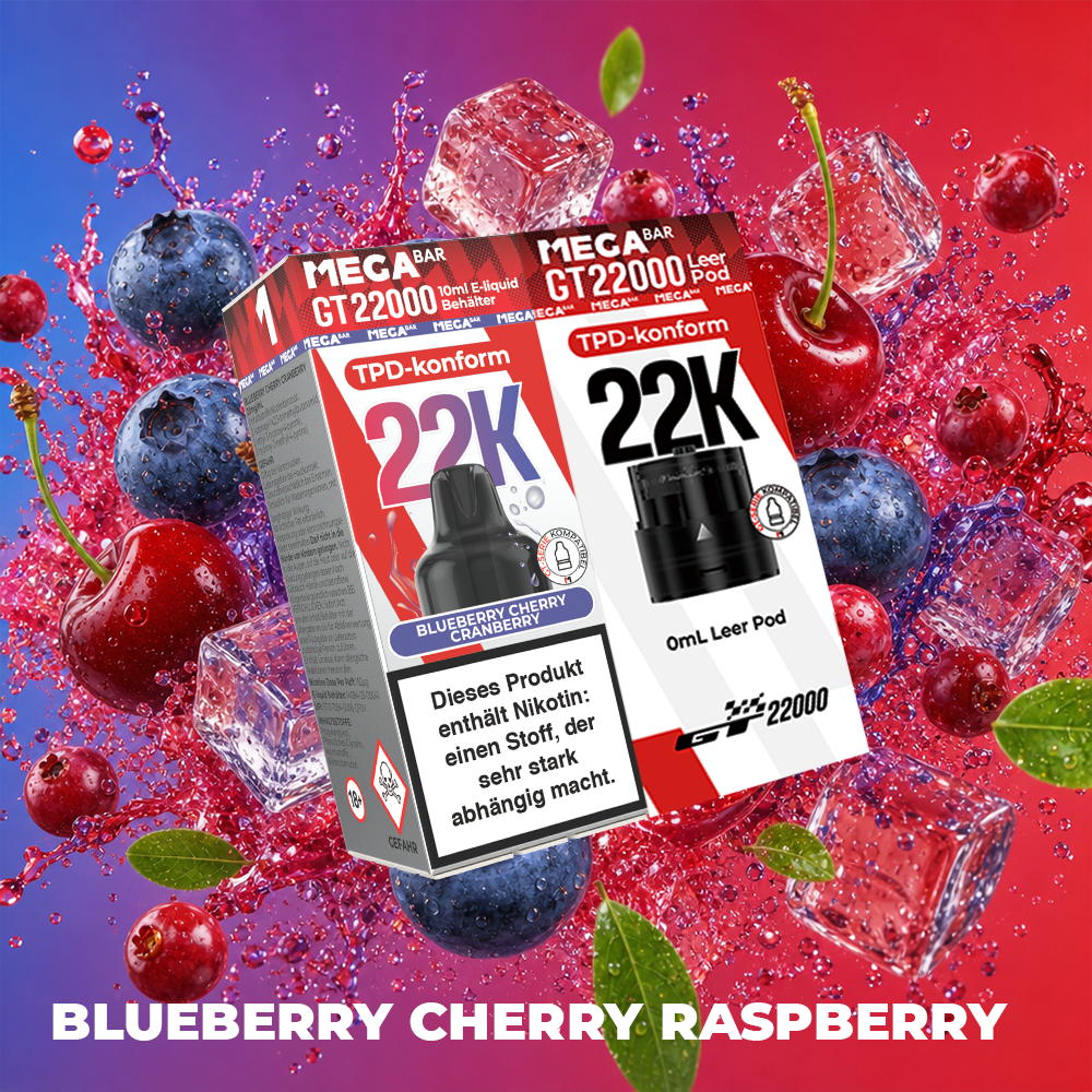MEGABAR GT22K Blueberry Cherry Cranberry
