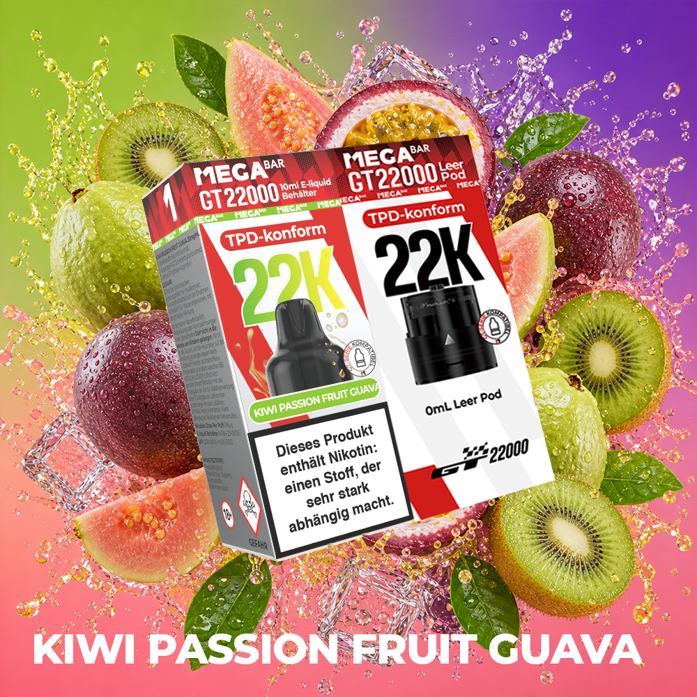 MEGABAR GT22K Kiwi Passionfruit Guava