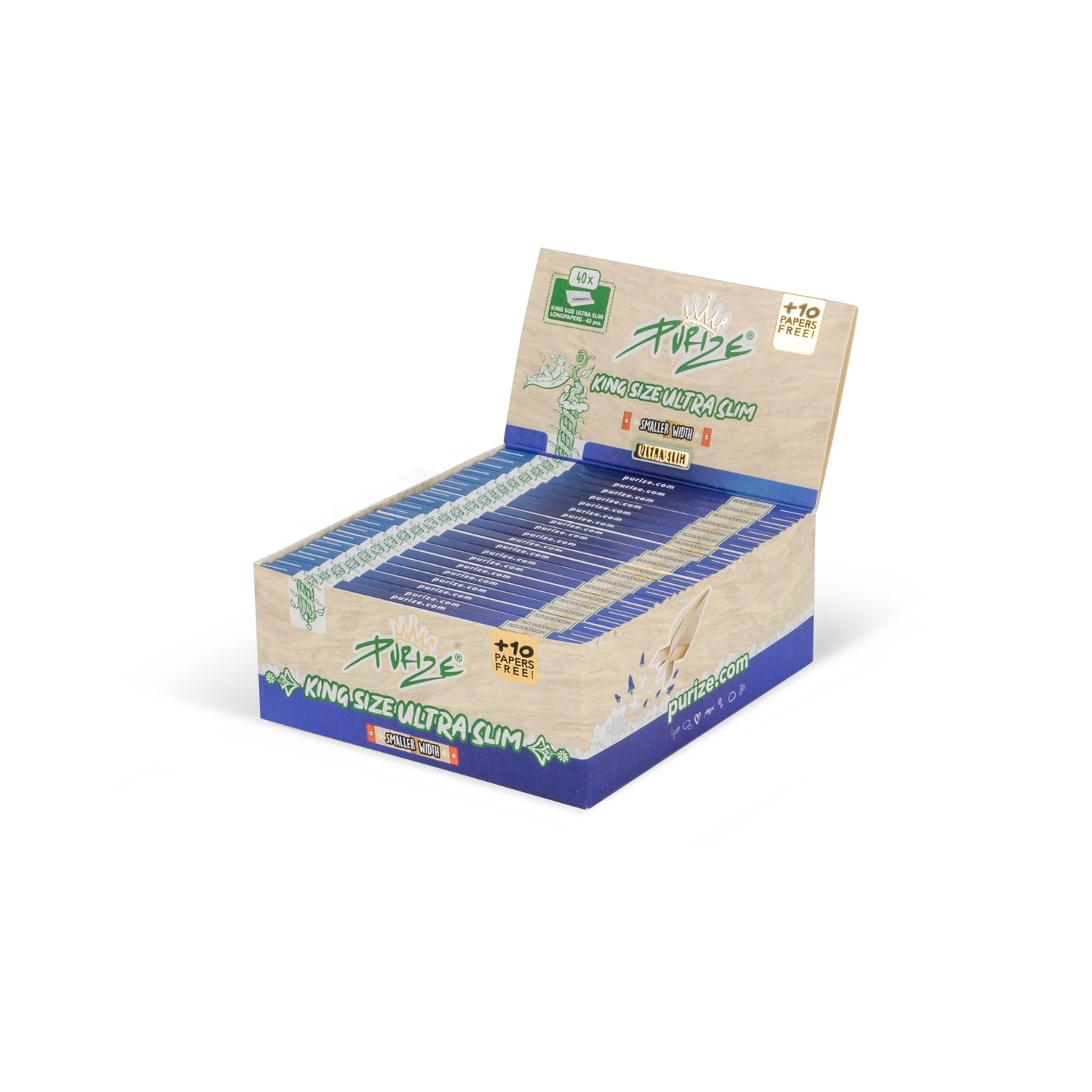 PURIZE® King Size Ultra Slim Papers 42er Booklet (40er VE)