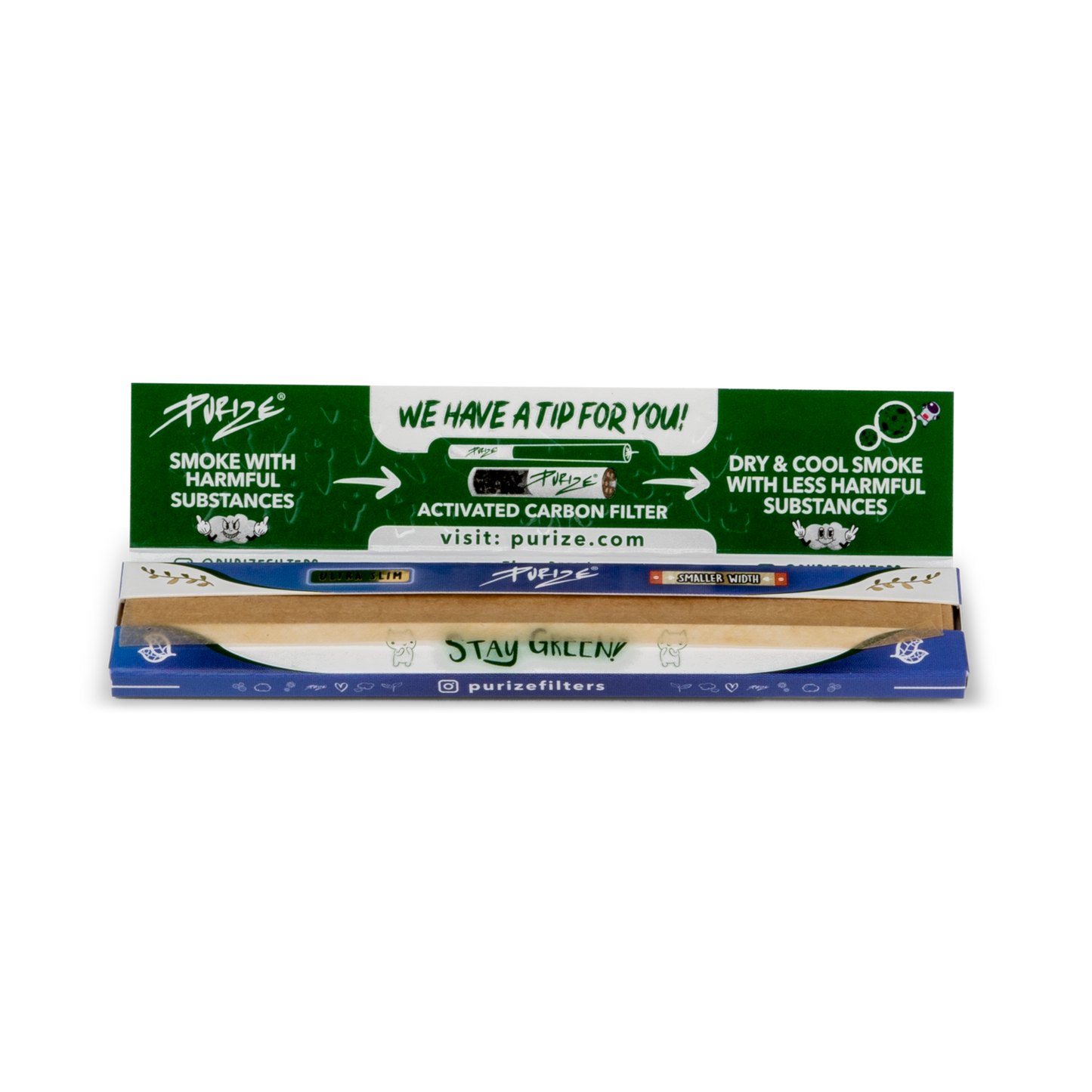 PURIZE® King Size Ultra Slim Papers 42er Booklet (40er VE)