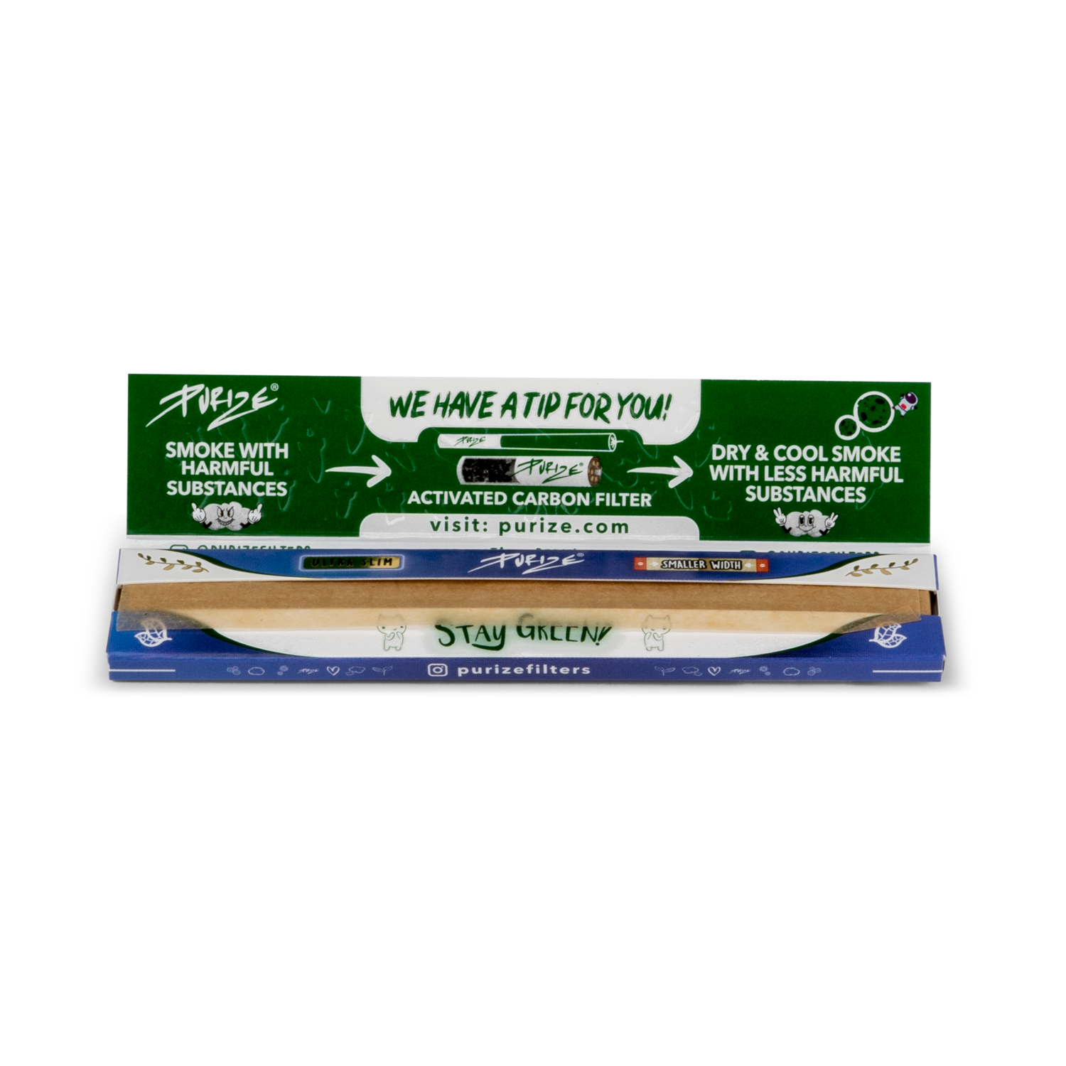 PURIZE® King Size Ultra Slim Papers 42er Booklet (40er VE)