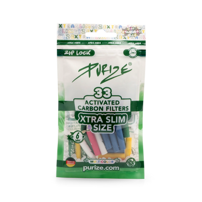 PURIZE® XTRA Slim Size Aktivkohlefilter 6mm 20x (33stk)