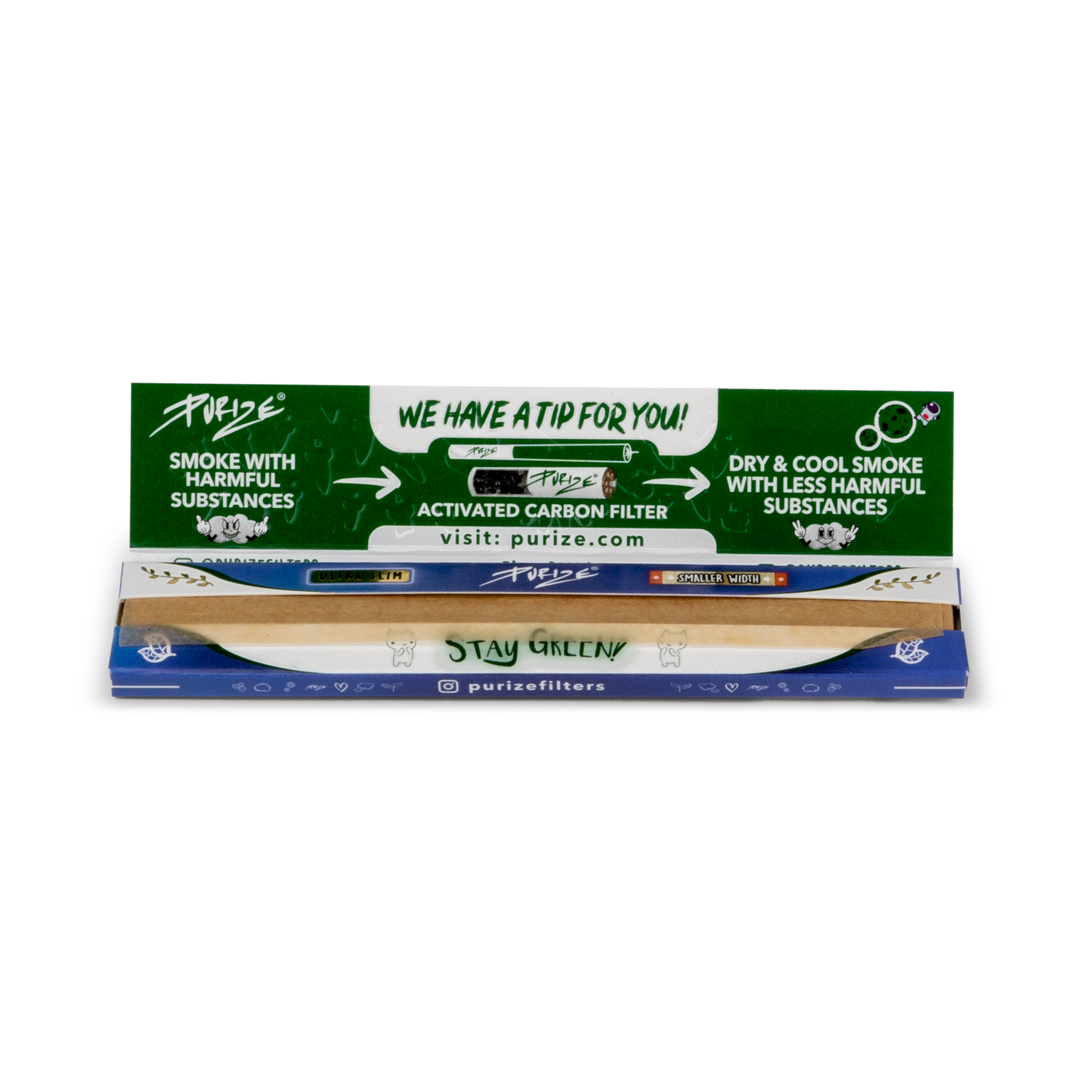 PURIZE® King Size Ultra Slim Papers 42er Booklet (40er VE)
