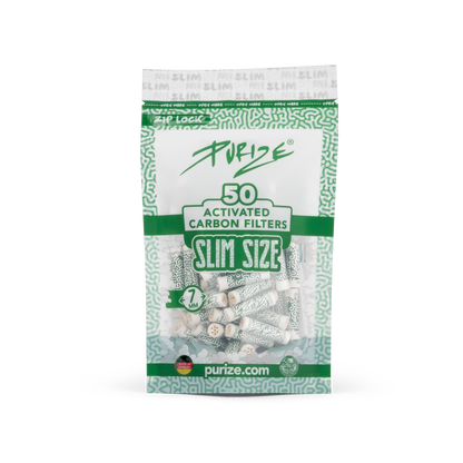 PURIZE® Slim Size Aktivkohlefilter 6mm 10x (50stk)