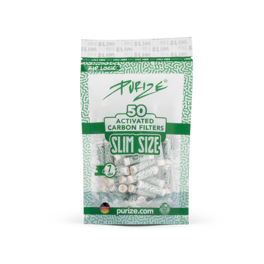 PURIZE® Slim Size Aktivkohlefilter 6mm 10x (50stk)